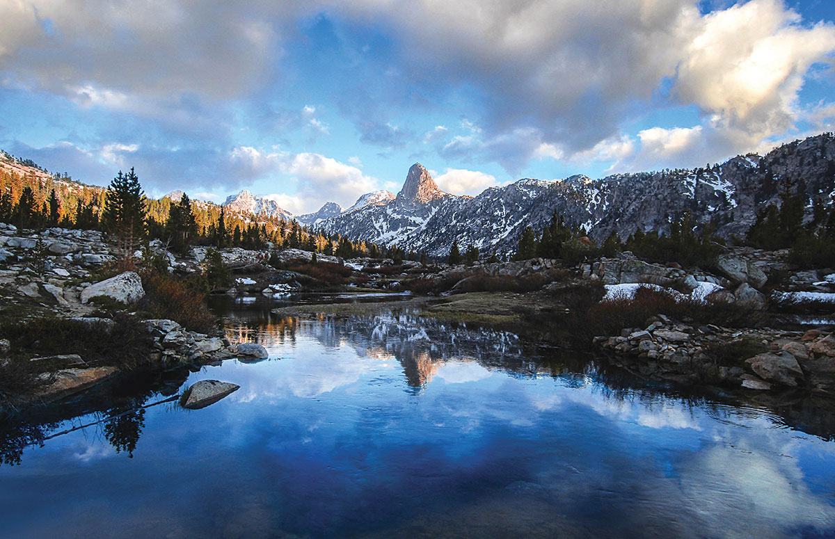 Fin Dome towers over Dollar Lake, Kings Canyon National Park.