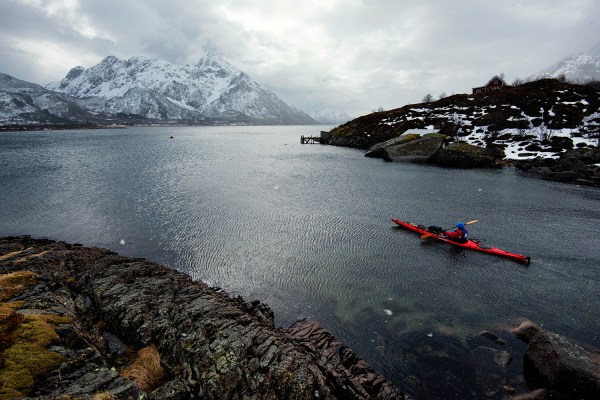 Sea Kayak Assisted Skiing in Norway