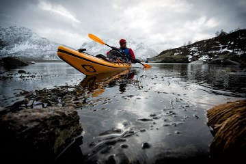 Sea Kayak Assisted Skiing in Norway