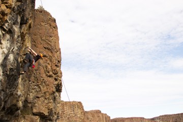 top rope climbing