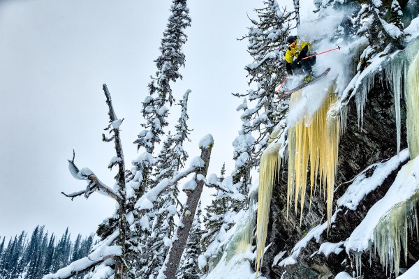 KC Deane skiing at Snowwater heli