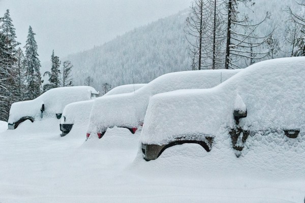 Cars Burried at the Snowwater parking lot