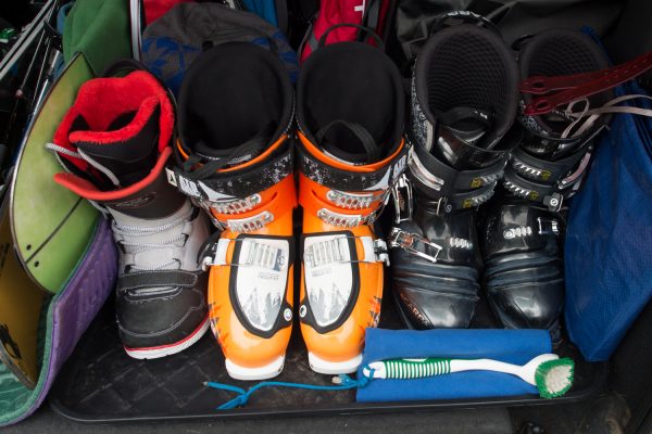Packing Snow Gear in Car