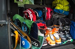 Packing Snow Gear in Car