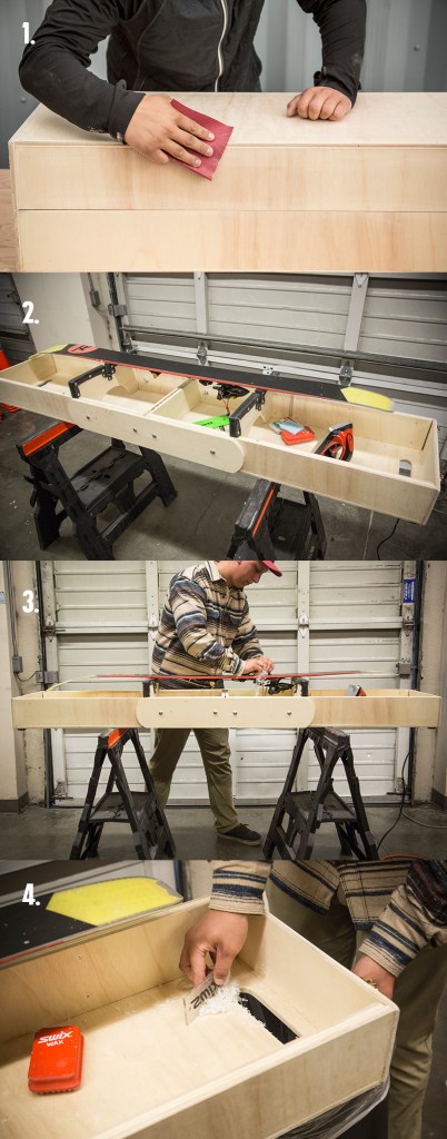 diy ski waxing box