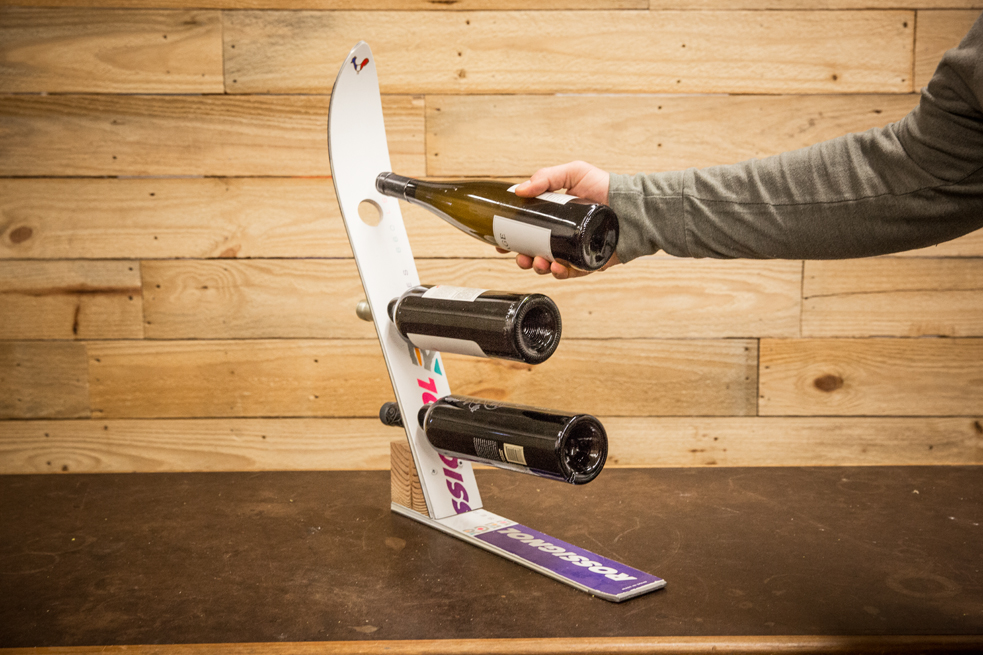 Ski Wine Bottle Holder