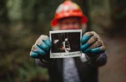 Gerry with a polariod