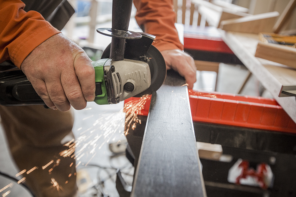 making a DIY Ski and Snowboard Adirondack Chair