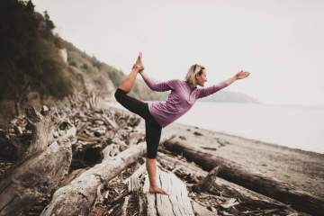 Yoga on beach