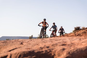 Mountain bikers on a trail in Sedona