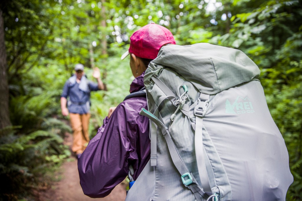 Backpacker on a trail