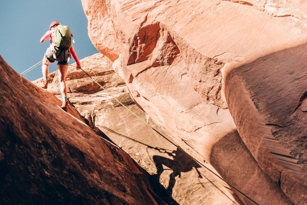 Sarah Herron canyoneering in Utah