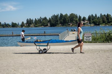 Trailer and kayak wheeling