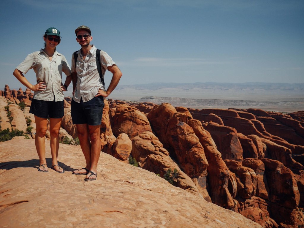 Izzie and John in Arches National Park