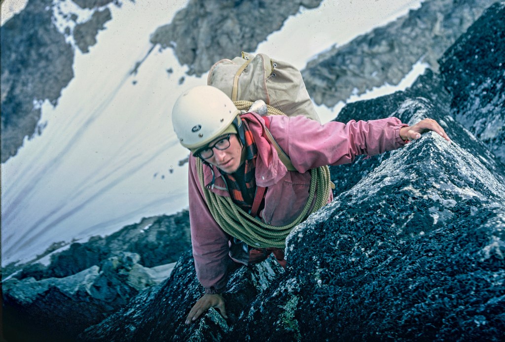 Roberts climbs the Angel in Revelation Mountains, AK, 1967