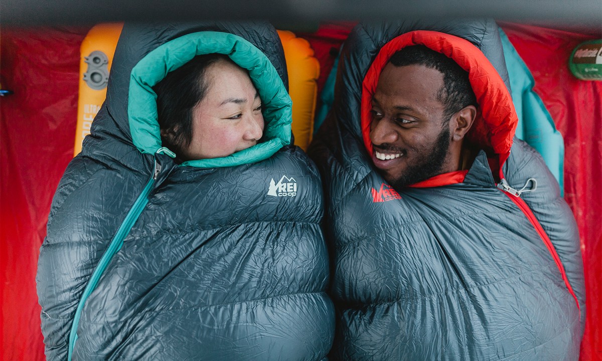 Ralph Lee in sleeping bag