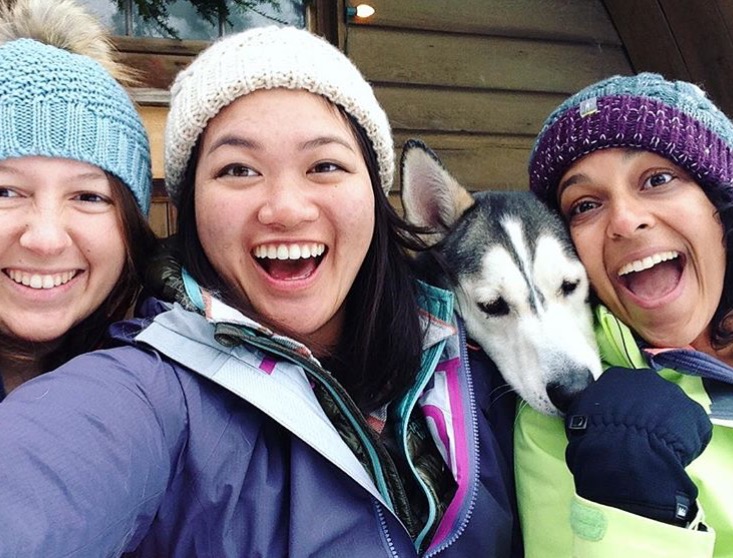 Valerie Cleland, Vicky Ho, Gus and Whitney Anderson in Seward, Alaska.