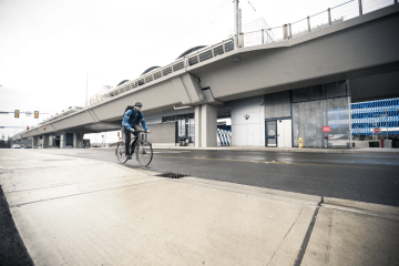 Cyclist on a bike