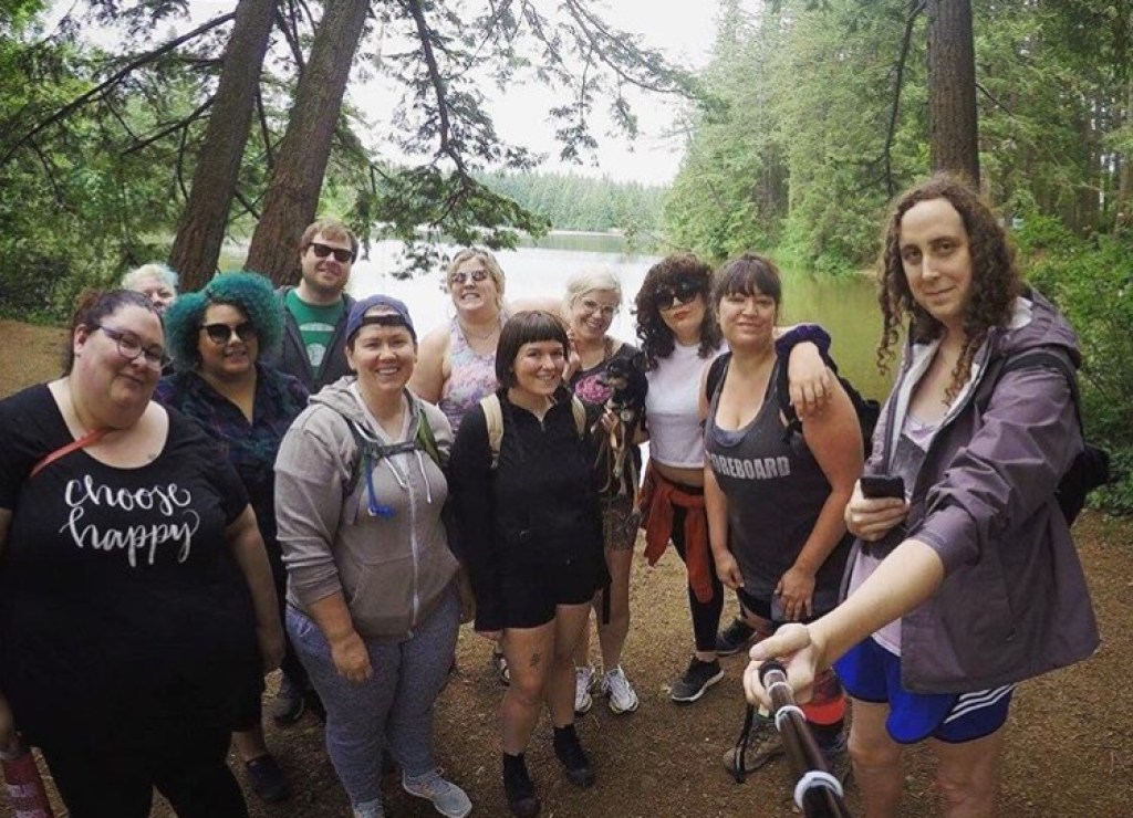 Unlikely Hikers group hike in Lacamas Park, Washington