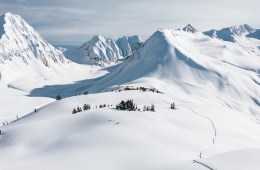 Backcountry skiing in Alaska