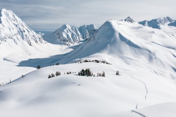 Backcountry skiing in Alaska