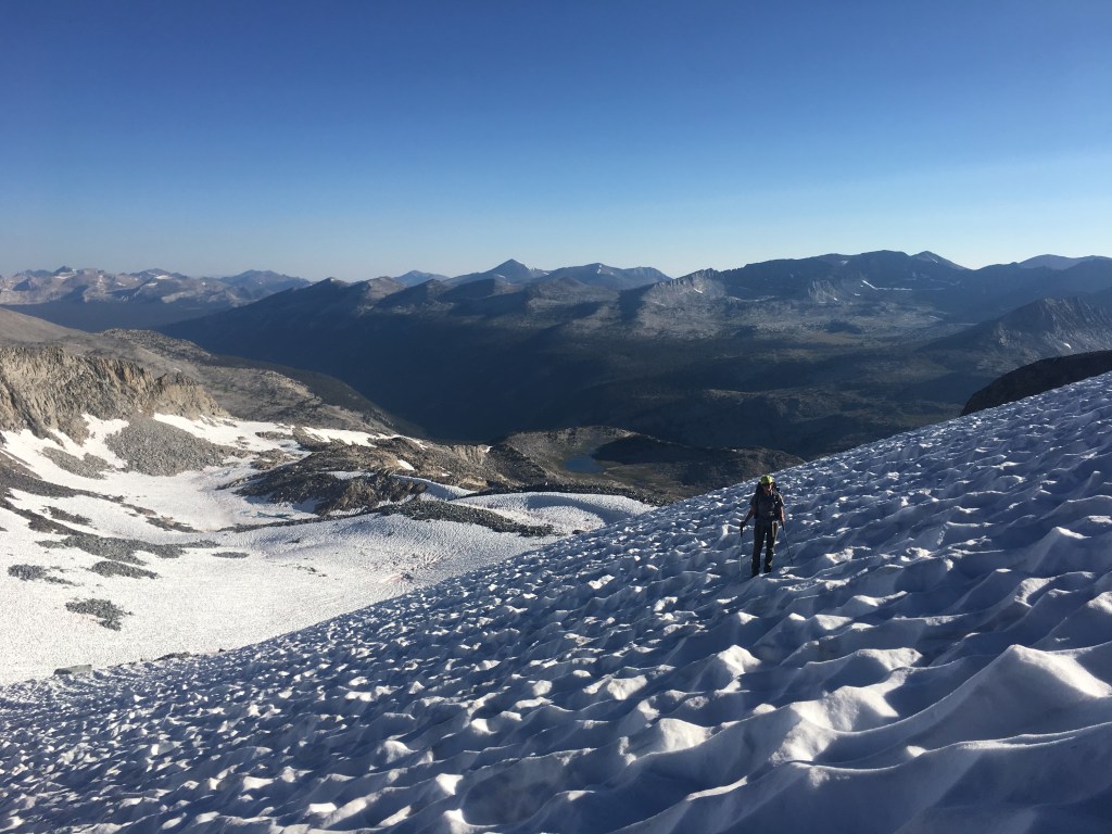 Traversing the Lyell Glacier