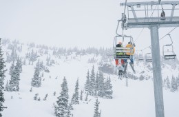 Chair lift at a ski resort