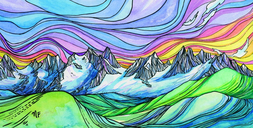 alpenglow paiting