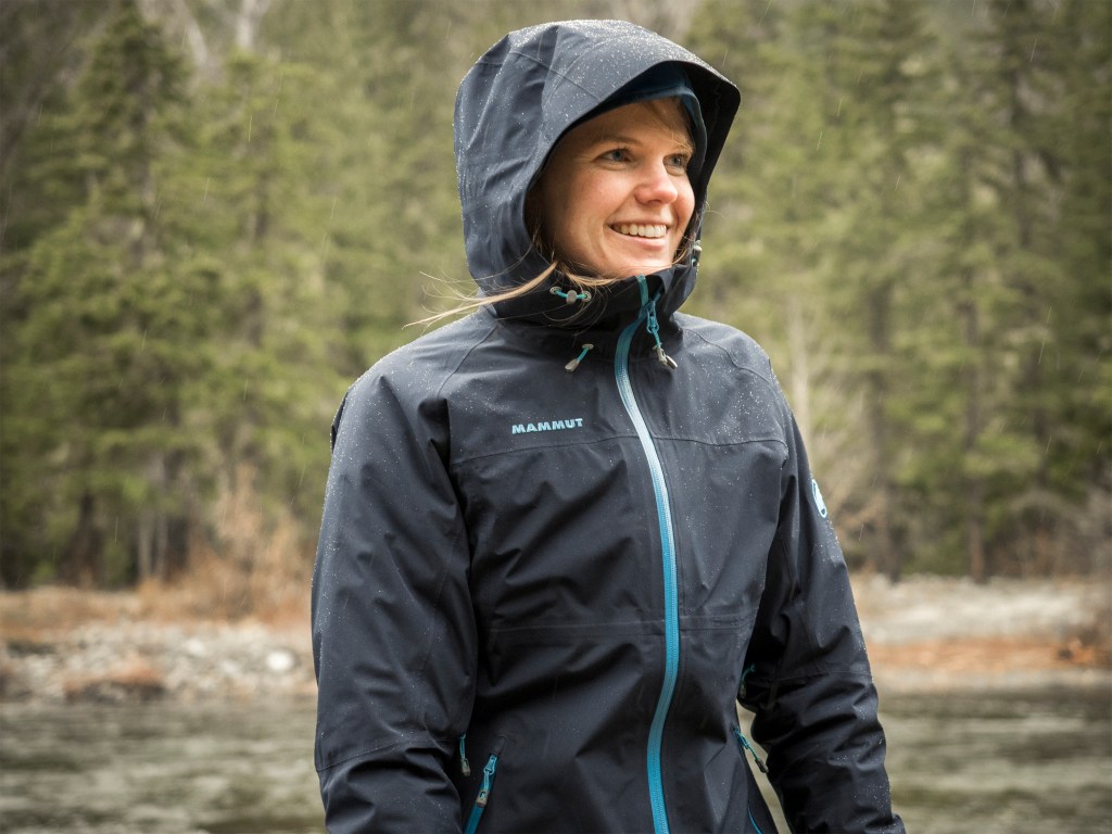 Hiker in the rain 