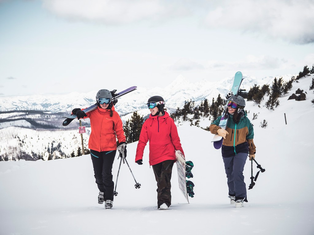 Friends Skiing