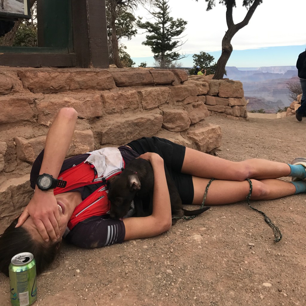 Cat Bradley after setting the women's fastest known time for a 42-mile rim-to rim-to-rim run