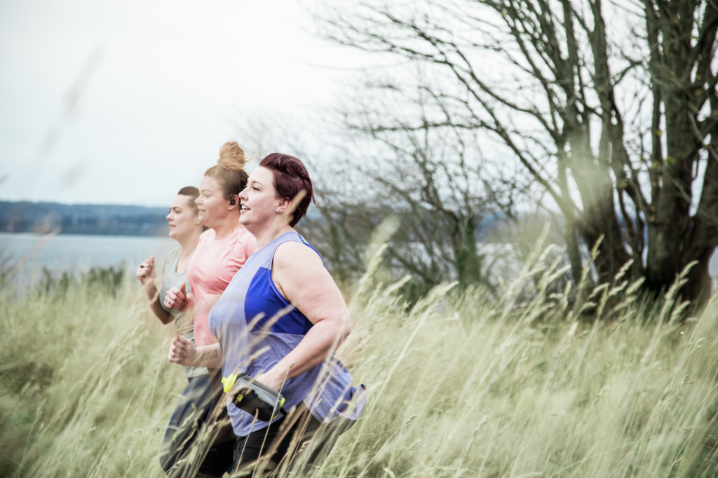 Women running