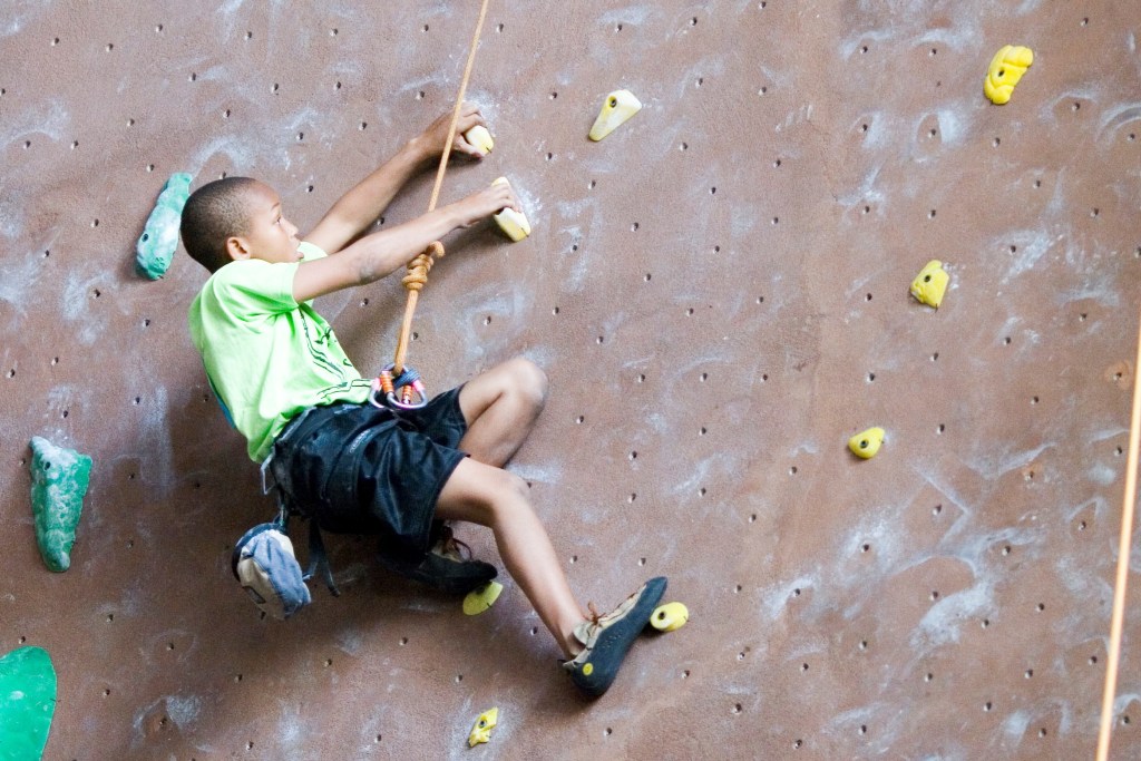 Kai Lightner climbing at the 2008 Youth National Championships 