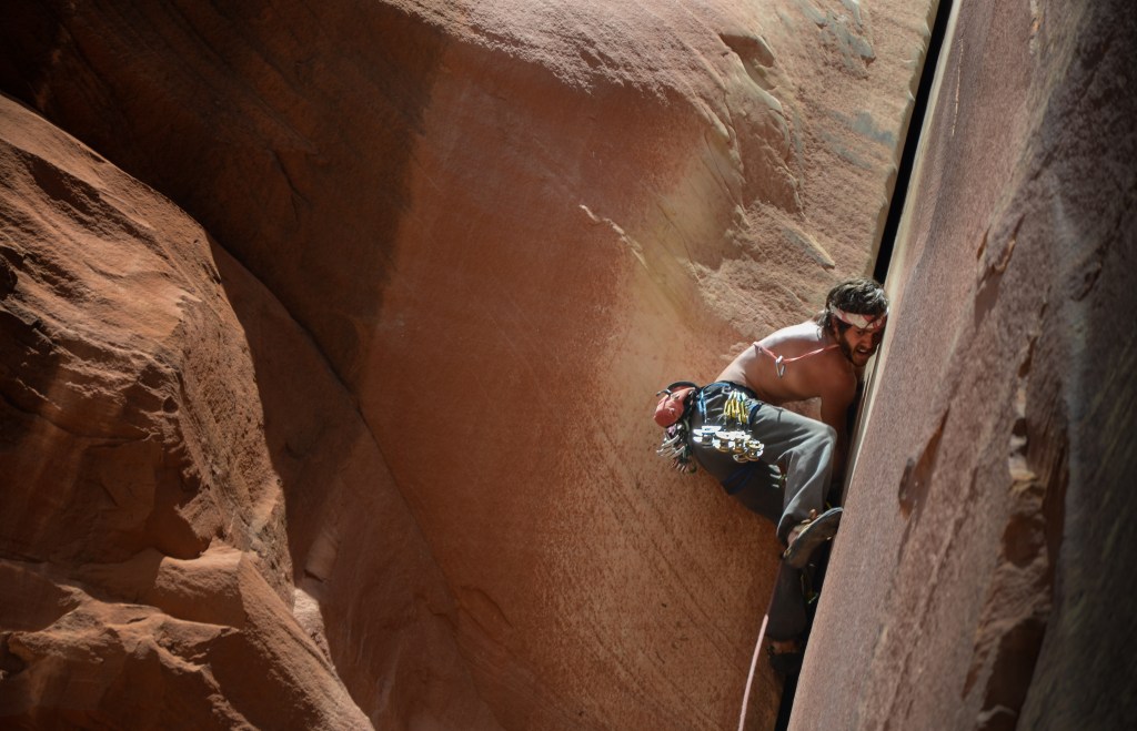 Climber at Indian Creek 