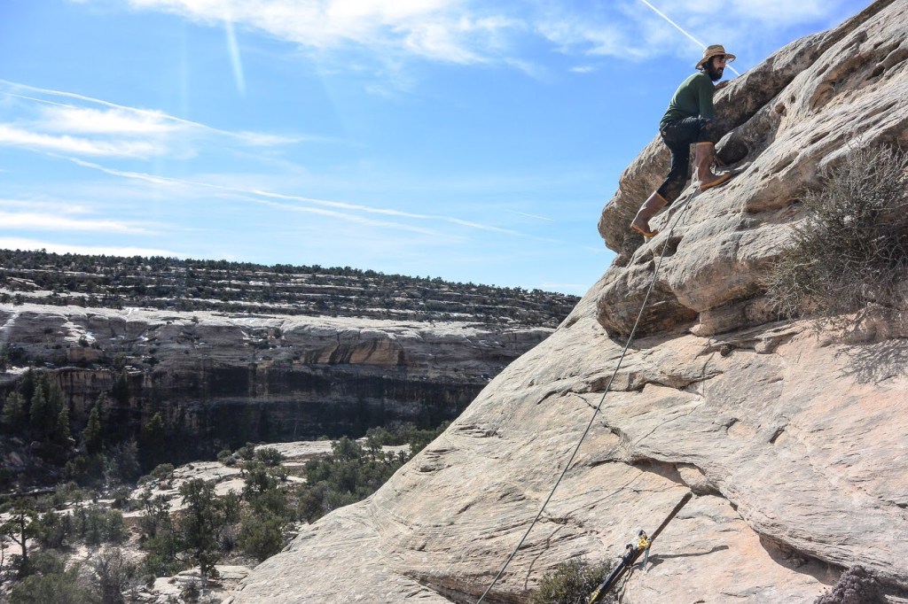 Their claim sits on the edge of a canyon, which made staking it another adventure all its own.