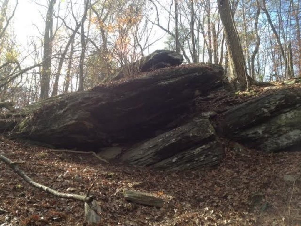 Pancake Boulder at Island Ford.
