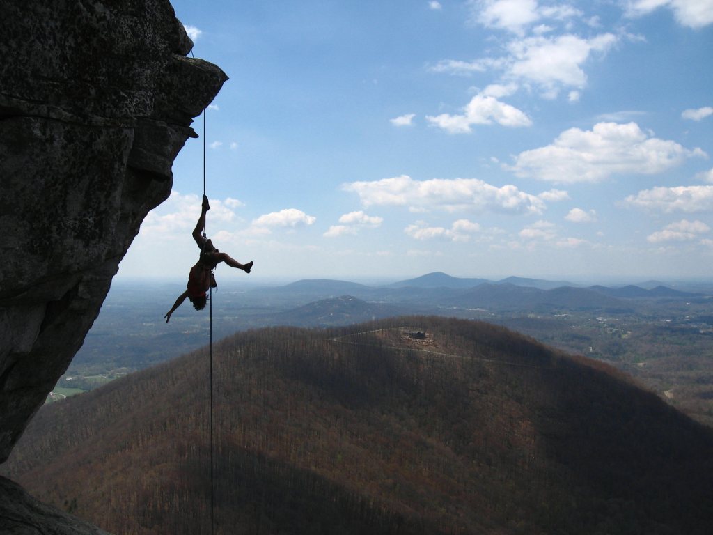 A climber at Yonah Mountain.