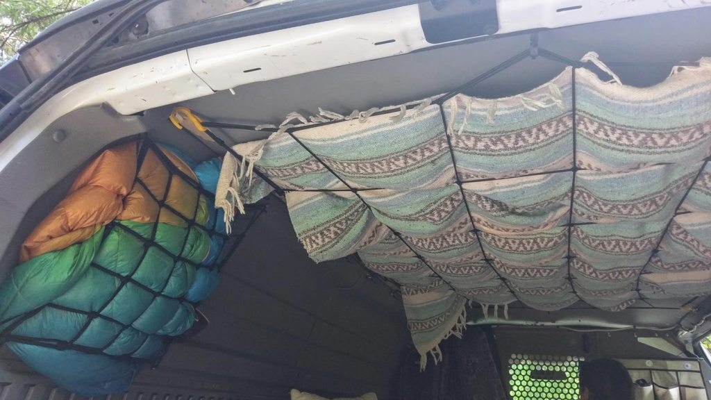 Cargo nets maximize space in the van