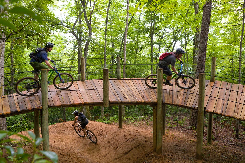 Mountain bikers at Fire Mountain