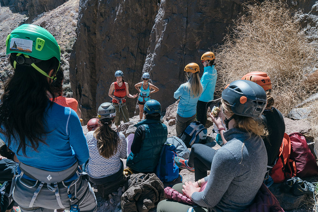 Women at the Women's Climbing Festival 