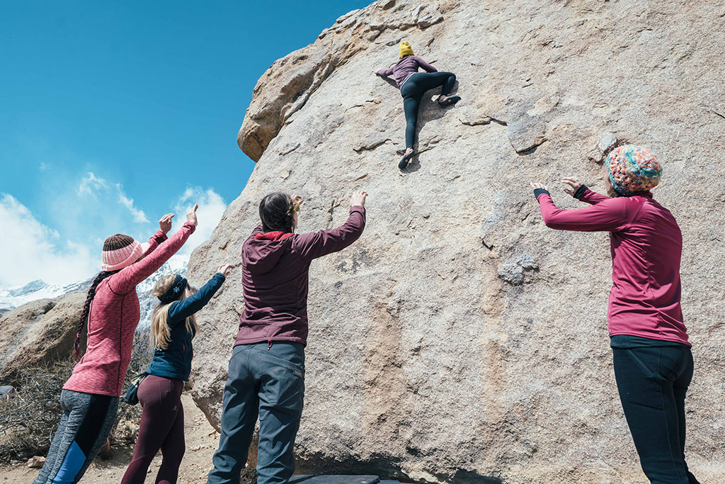 Climbers at the Women's Climbing Festival