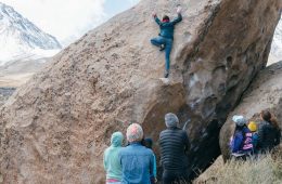 Climbers at the Women's Climbing Festival