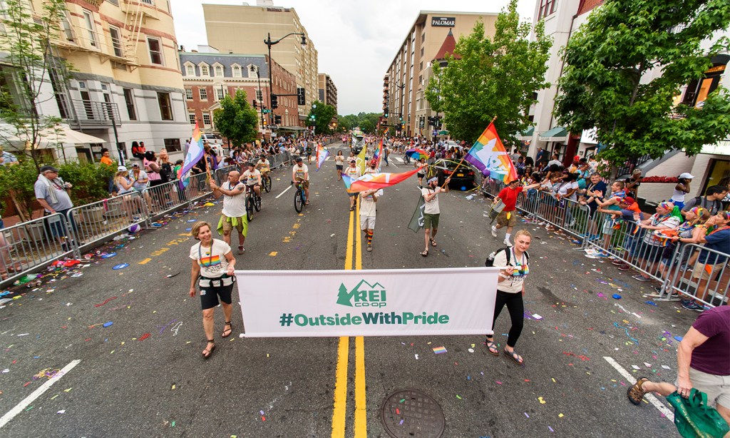 We marched through the spent confetti on our way to Dupont Circle.