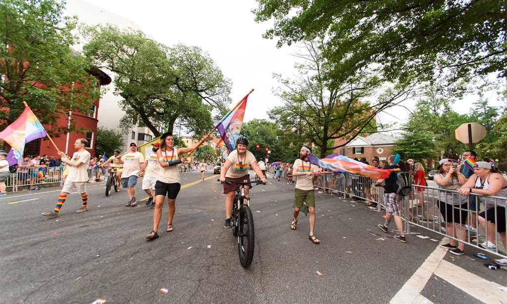 Some marchers chose a different form of transport.