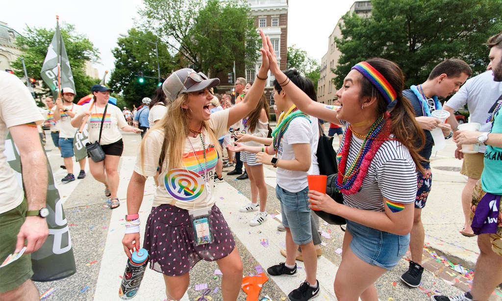 “YEAH, REI!” yelled a festivalgoer, throwing up a high-five in Dupont Circle.