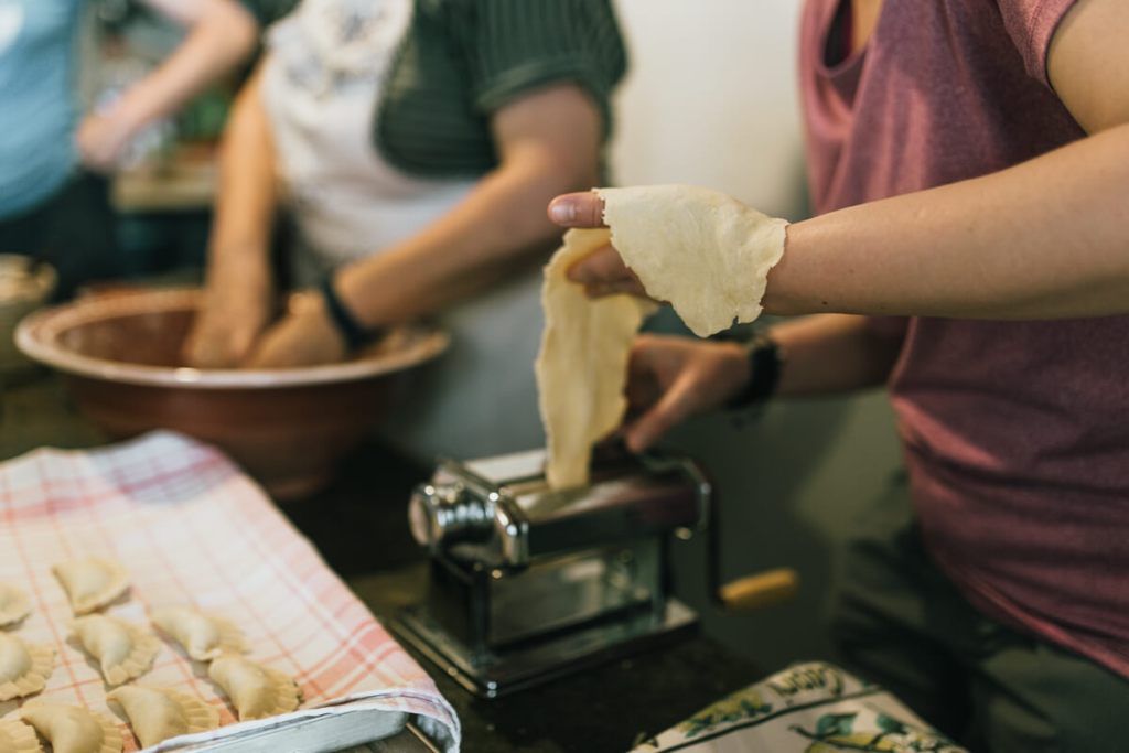 Making pasta 