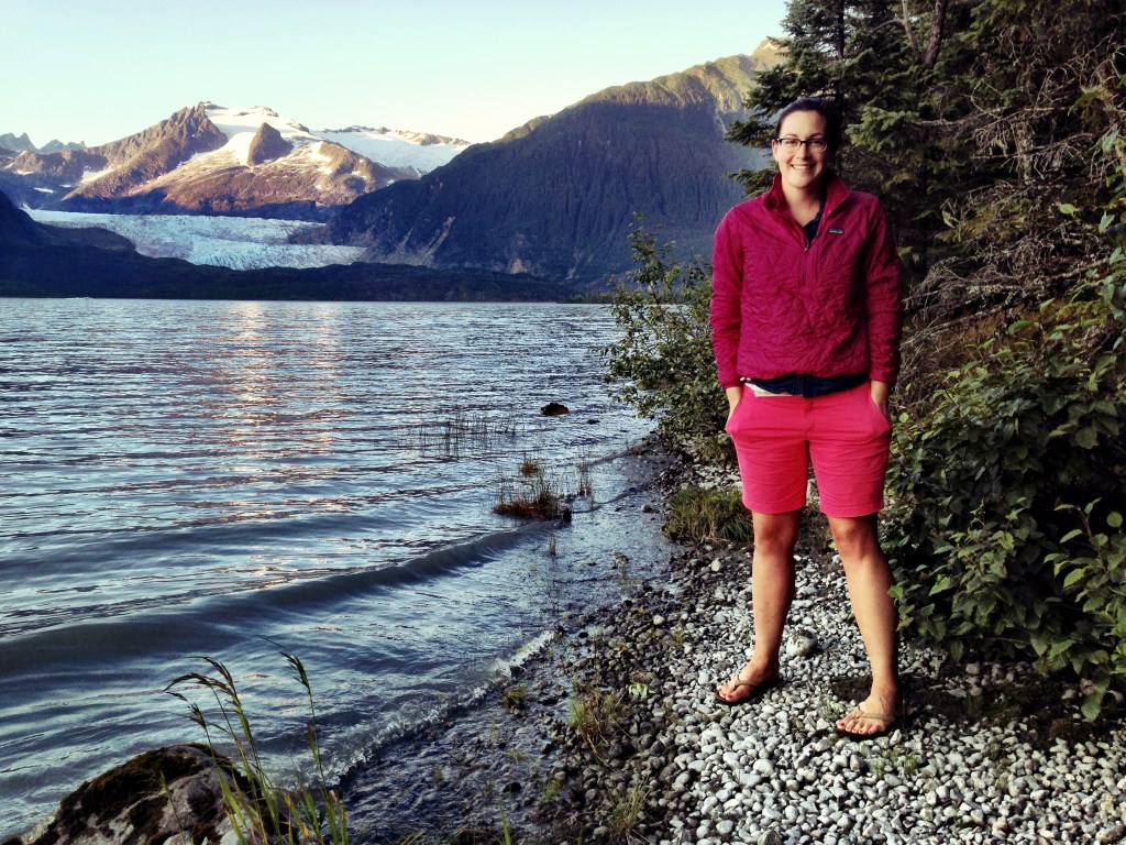 Nicole Browning by a lake.