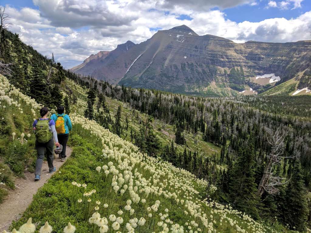 Hikers in Glacier National Park