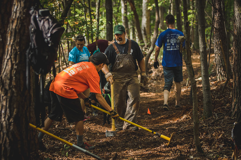 Trail work on the Itusi Trail