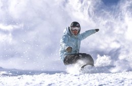 snowboarder on the slopes
